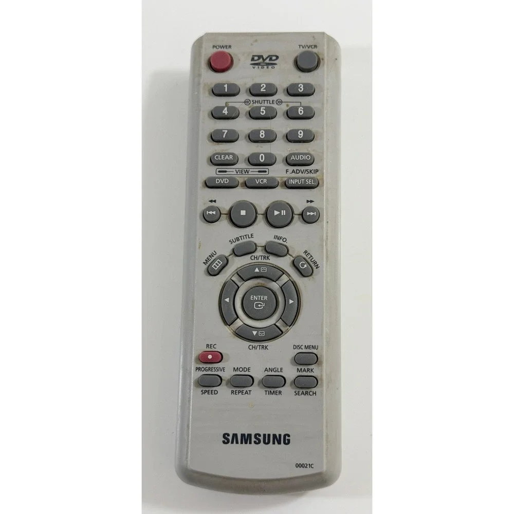 Samsung Remote Control 00021C Grey DVD VCR Player Replacement OEM